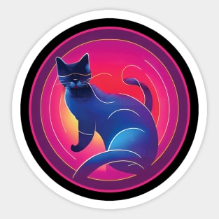 Cat In Awe Sticker